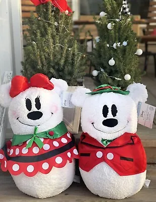 2023 Mickey & Minnie Christmas Door Greeter Porch Holiday Sherpa Snowman 23 Inch • $39.99