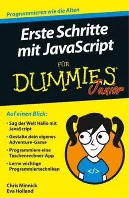 Chris Minnick Eva Holl Erste Schritte Mit JavaScript Für Dummies Jun (Paperback) • £11.61