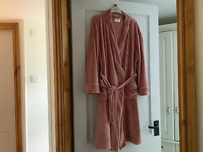 Next   Ladies Pink Velour Dressing Gown  Medium • £10