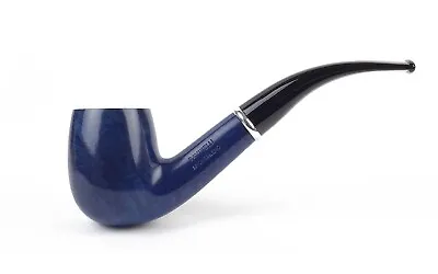 Pipe SAVINELLI Arcobaleno Blue 606 Ks 0 1/4in Billiard Bent Briar Smooth • $121.35