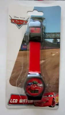 Unisex Disney Cars McQueen Red LCD Watch Wristwatch LCD Digital Watch-New! • $29.99