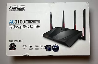 Asus RT-AC88U Black AC3100 Extreme WiFi Dual Core Gigabyte 8 Port New Open Box • $79.99