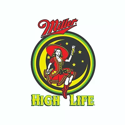 Miller High Life Vintage Type Beer Decal Bumper Sticker  • $3.59