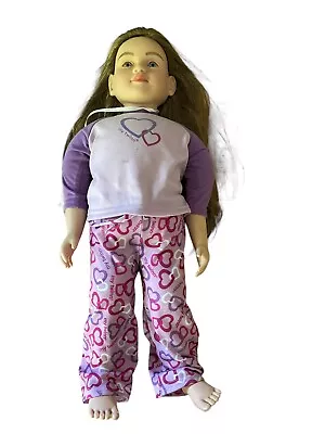 Vintage 2002 Body 1996 Head MY TWINN 23  Poseable Doll Brown Hair Purple Eyes • $42.99