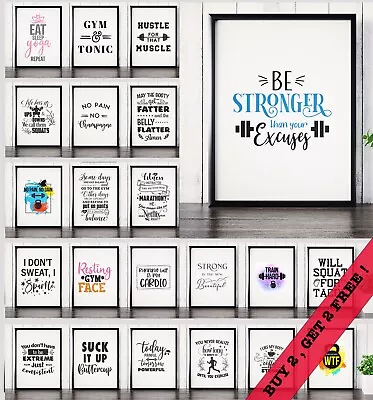 Gym & Workout Motivational Posters - Diet Inspiration A4 A3 Prints • £4.99