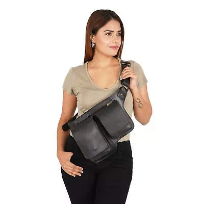   Genuine Leather Hip Bag | Leather Bum Bag | Leather Belt Bag | Leather Pocket • $54