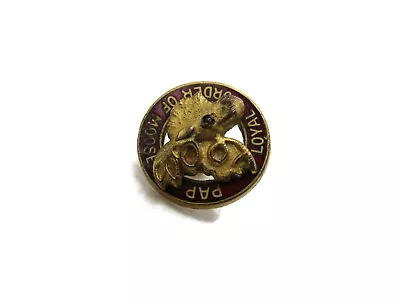 Order Of Moose Screw Back Pin PAP Loyal Gold Tone • $8.99