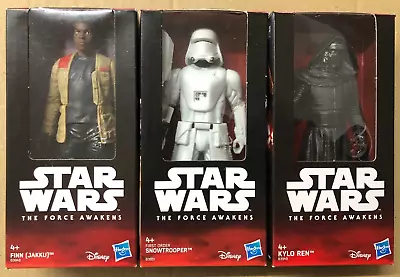 Star Wars The Force Awakens Set Of 3 Kylo Ren -stormtrooper-finn Hasbro Figures • £10.99