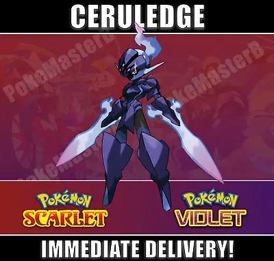 $2.99 • Buy CERULEDGE Pokemon Scarlet & Violet ✨ Shiny Or Non! 6IV Fast Delivery!