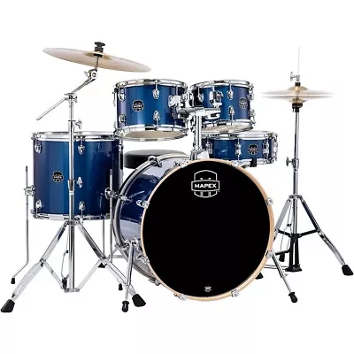 Mapex Venus 5-Piece Rock Drum Set With Hardware And Cymbals Blue Sky Sparkle • $699