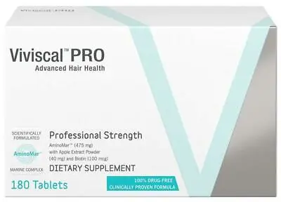 Real VIVISCAL PROFESSIONAL HAIR FORMULA 180 TABLETS Pro Strength  Exp 11/24 • $89.95