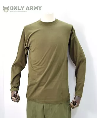 £8.99 • Buy British Army Olive Long Sleeve Top T Shirt Thermal Underwear Base Layer T'shirt