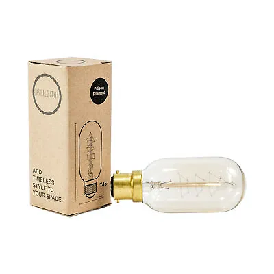 £3.79 • Buy Edison Filament Light Bulb 40W Vintage Retro Style Dimmable Decorative Lamp Gold