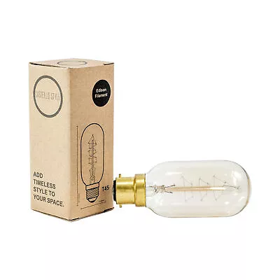 £3.79 • Buy Edison Filament Light Bulb 40W Vintage Retro Style Dimmable Decorative Lamp Gold
