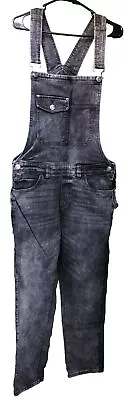 NWT Mens Gray Stone Acid Wash Overalls Sz MED 90s 80s Nostalgia Spring  Macy’s • $27.97