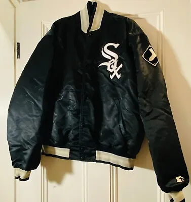 Vintage CHICAGO WHITE SOX Diamond STARTER Jacket Satin Men’s Large • $69.30