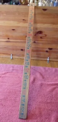 Vintage Wooden Snow Measuring Stick Made In Durham NH Yard Stick • $35