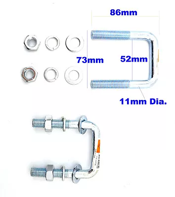 1Pcs 50x75mm U BOLT Suit 50mm Tube Frame FOR JOCKEY WHEEL M12 Nut With Washes • $7.99