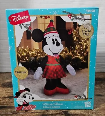 Disney Minnie Mouse 5 Ft Tall Airblown Inflatable Christmas New • $44.99