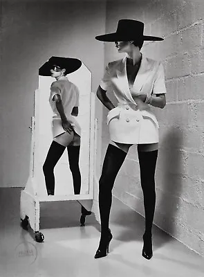 1996 Vintage Helmut Newton Photo Fashion Vogue Paris Photogravure Art 14x18 • $100.15