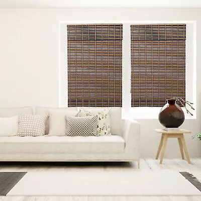 THY Cordless Bamboo Roman Window Blinds Light Filtering Sun Shade With Valence • $39.39