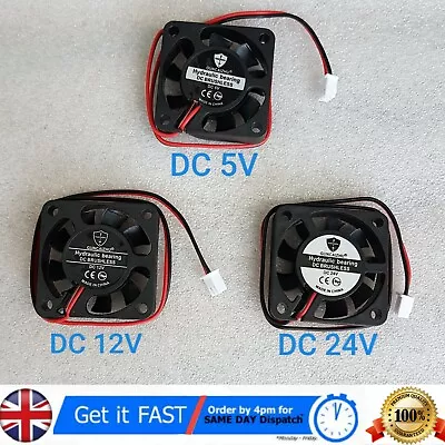 40mm X 40mm X 10mm 4010 5V 12V 24V Hydraulic Bearing Brushless DC Cooling Fan  • £8.49