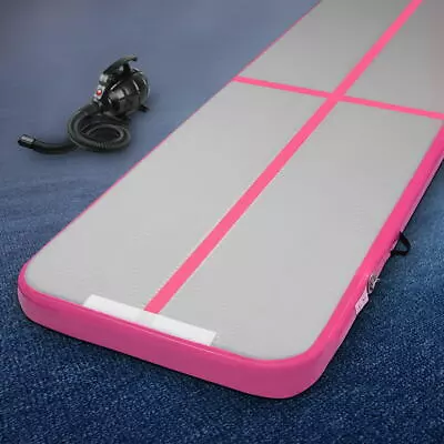 Portable Inflatable Air Track Cheerleading Gymnastics Mat W/ Electric Pump Pink • $144.95