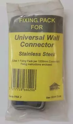  Fixing Pack For Universal Wall Connectors Stainless Steel - Wall Starters • £5.69