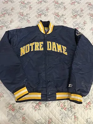 Notre Dame Fighting Irish Vintage Starter Satin Jacket Size XL • $130