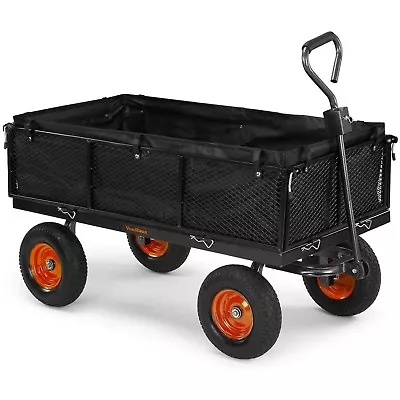 VonHaus Garden Cart Trolley Trailer Truck Heavy Duty Steel 600kg Weight Limit • £149.99