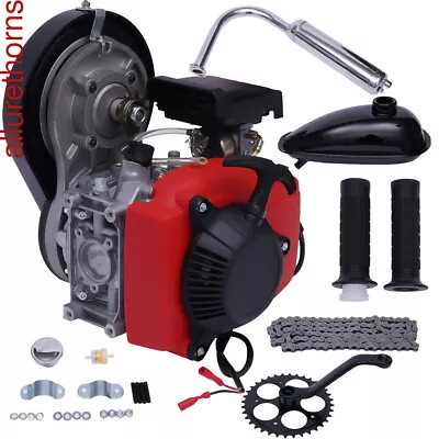 4-Stroke Bike Engine Motor Kit 49CC Gas Petrol Motorized Bicycle Scooter Belt • $167.20