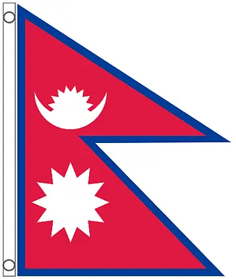 £5.99 • Buy Nepal True Shape 2.5' X 3' (5' X 3' Equivalent) Cut Out Flag 