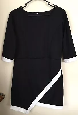 $13.80 • Buy Size XL Black Dress With White Trim