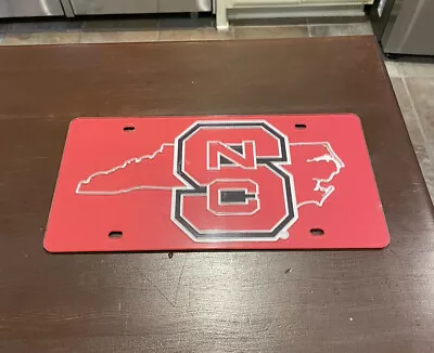 Vintage NC State University Wolfpack Logo Thick Acrylic Plastic License Plate • $18.95