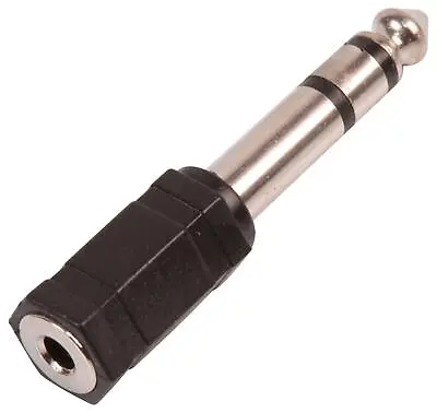 3.5mm Jack MONO To 6.35mm Jack STEREO Small To Big Audio Adapter 6.3mm 1/4 Inch • £1.99