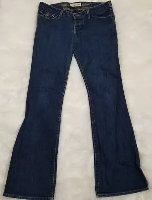 J & COMPANY Women's Size 30 Dark Denim Y2K Leg Low-Rise Flare Jeans • $17.95