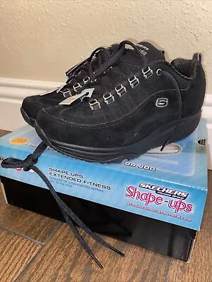 SKECHERS  Shape Ups Energy Blast Women’s 7 XF Extended Fitness Black Sneakers • $90.99