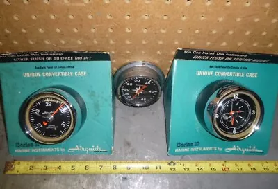 VINTAGE Boat New Old Stock & Used AIRGUIDE MARINE Speedometer  Barometer Clock • $174.99