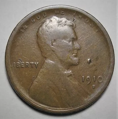 1910-S Lincoln Wheat Cent As Pictured • $1.26