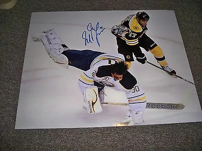 Bruins Milan Lucic Autographed 16x20 Photo Taking Out Ryan Miller JSA Authentic • $99