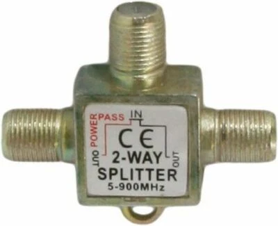 $4.99 • Buy 2 Way F Type Terrestrial TV Signal Splitter L Coax Aerial Coaxial Antenna Cable 