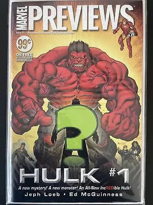 Marvel Previews #51 January 2008 Red Hulk First Cover Appearance Jeph Loeb • $29.99