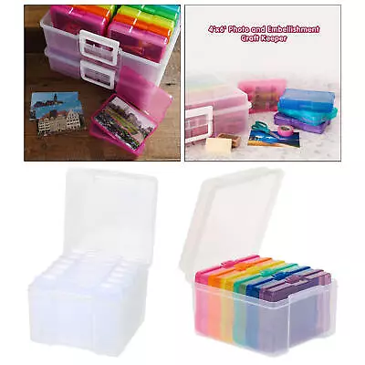 Sewing Buttons Keeper Box With 6 Individual 5x7 Inch Photo Cases Inside Large • $57.97