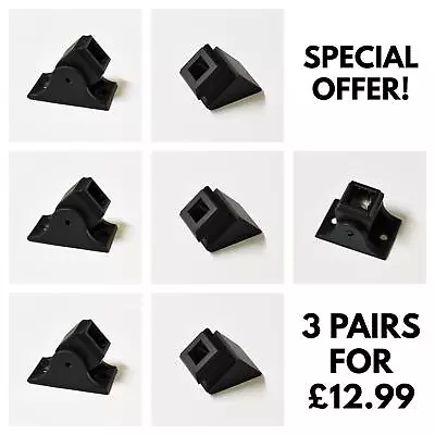 Three Pairs Of Metal Fixed Rake Brackets For Stair Spindles - 6x Brackets • £12.99