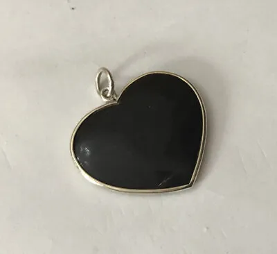£12 • Buy Sterling Silver 925 Black Cow Bone Heart Pendant Pendant Necklace Charm M5