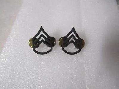 Military Insignia Subdued Pin On Rank Set Of 2 E-6 Staff Sergeant • $3.99