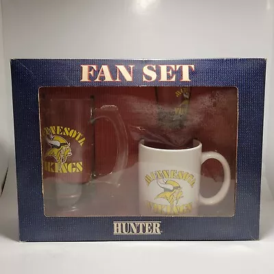 NFL Fan Set Minnesota Vikings Beer Mug Coffee Cup Shot Glass Hunter NIB • $10