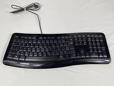 Microsoft Comfort Curve 3000 For Business Ergonomic Wired Keyboard TESTED • $33.99