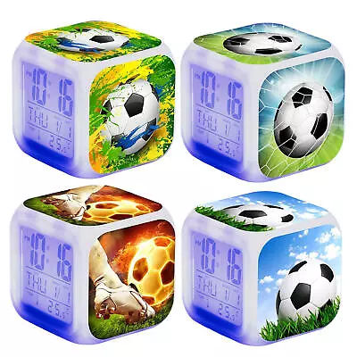 LED Alarm Clock For Kids Soccer Bedside Alarm Clock Digital Clock Home Decor • $21.49