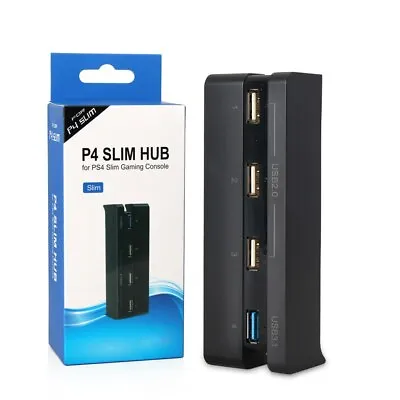 $17.76 • Buy For Ps4 Slim Super Accessories Kit Cooling Fan Slim 4 Usb Hub Host Extender